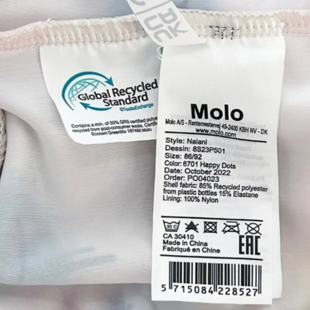 Molo Baby Girl Size 18-24M Nalani Happy Dots One Piece Swimsuit - Picture 6 of 7